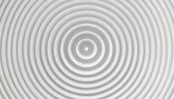 Fototapeta Przestrzenne - concentric linear offset white rings or circles steps lit from top background wallpaper banner close up flat lay top view from above