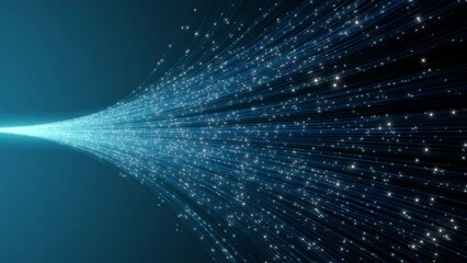 microchip circuit board neural network ai technology cloud computing bits internet 5g blue backgroun