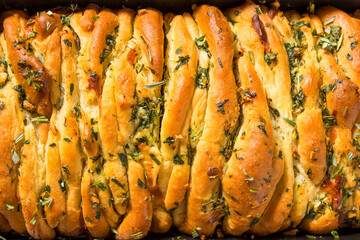 Canvas Print - Homemade Rosemary Pull Apart Bread