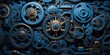 © Creative Canvas - Blue gears, clockwork, mechanics, cogwheels