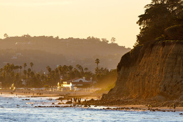 Santa Barbara, California misty coastline