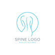 Chiropractic beauty logo design vector icon with creative concept