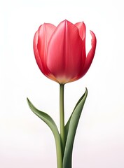 Sticker - a tulip that is in front of a white background