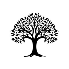 verdant tree in full bloom vector