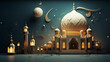 Photo ramadan mubarak concept minimalistic illustrative