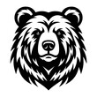 Vector logo of a bear head. Professional esport logo of a grizzly. cam be used as emblems, tattoo, sign, logo.