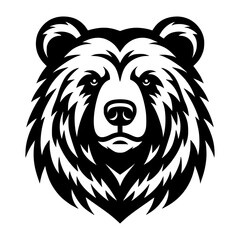 Wall Mural - Vector logo of a bear head. Professional esport logo of a grizzly. cam be used as emblems, tattoo, sign, logo.