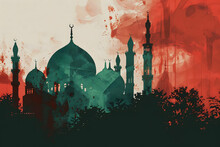 Ramadan Kareem, Ramadan Crescent Moon, Eid Mubarak Islamic Festival Social Media Banner And Eid Mubarak Post Template, Islam