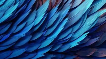 three-dimensional representation of a blue wing pattern, copy space, 16:9