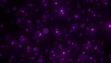 Abstract Purple Light And Bokeh On Dark Background , Shiny And Shimmering 4k Animation Design Element	