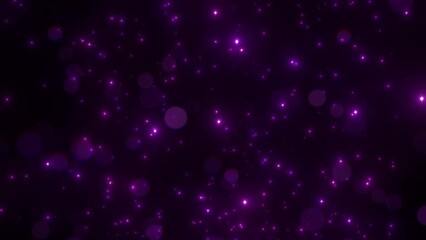 Wall Mural - abstract purple light and bokeh on dark background , shiny and shimmering 4k animation design element	