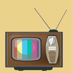 Old tube television vector illustration