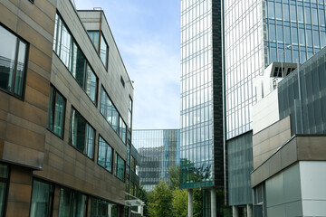 Wall Mural - Modern office buildings with glass facade in city