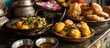 Indian street food, known as panipuri, golgappe, or chaat, includes stuffed panipuri with aloo and sweet tamarind.