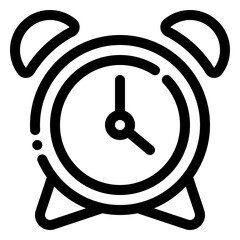 Sticker - alarm clock icon in line style