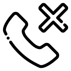 Canvas Print - missed call icon in line style