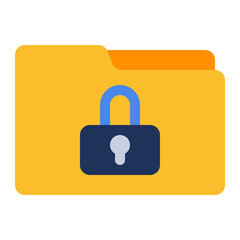 Wall Mural - lock folder icon