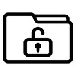 unlock folder icon