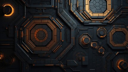 Wall Mural - Scifi Pattern Texture Background Wallpaper