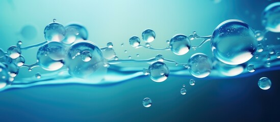 Poster - Water bubbles and bubbles in the water. Generative AI.