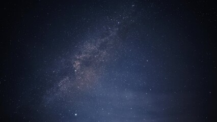 Wall Mural - Milky Way on the night sky full of stars during meteor falling. Timelapse.