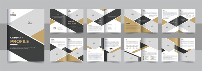 Wall Mural - corporate company profile brochure layout, business profile brochure design template