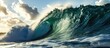 © The 2R Artificiality - Closeup shot of a massive wave on a sunny day.