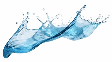 Wall Mural - Water liquid splash isolated on white background includes clipping path, transparent background (PNG).. isolated on white background,. Created using Generative AI Technology