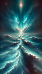 Wall Mural - Starry night cosmos Colorful nebula cloud in space galaxy	