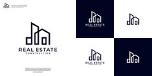 Home Building Icon Logo Design Minimalist