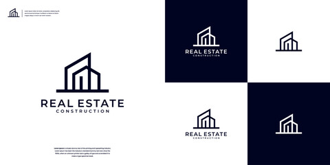 Wall Mural - Real Estate Logo. Construction Architecture Building Logo Design Template