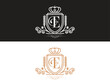 E initial luxury ormament monogram logo design 