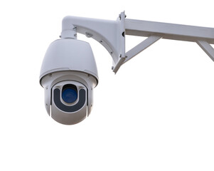 Wall Mural - Security camera cctv isolated on white background - clipping paths.