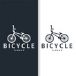 Bicycle logo design bicycle sport club simple vintage black silhouette template illustration