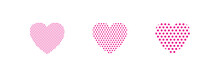 Big Heart Made Up Of Small Pink Dots. Heart Pattern Or Texture. Vector Illustration