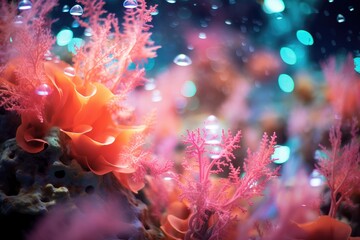 Wall Mural - Coral Garden: A close-up of a vibrant coral reef.