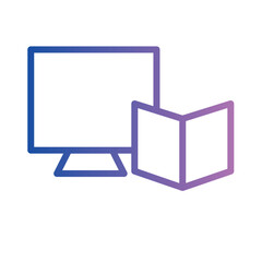 Book Code Coding Gradient Outline Icon