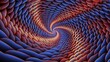A trippy illusion with repeating fractal patterns