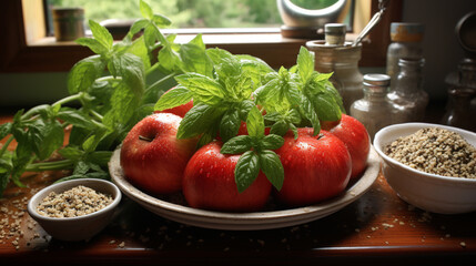 Poster - vegetables on a table