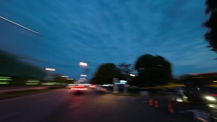 Wall Mural - driving car on road