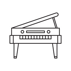 Canvas Print - piano icon vector template