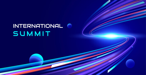 gradient light speed motion technology background
