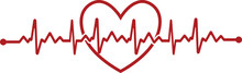 Heart And Heartbeat Vector Design
