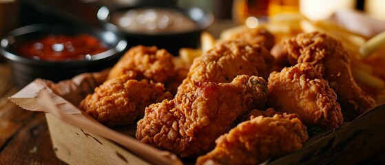 chicken classic nuggets tenders meal in container box ,boneless wings or chicken breast pieces