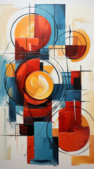 Wall Mural - Abstract watercolor painting, esoteric background.