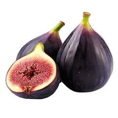 Wall Mural - dark figs Isolated on transparent background