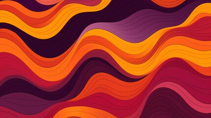 Wall Mural - Vibrant Abstract Colorful Waves Background. Dynamic and vivid abstract background with flowing colorful waves, suitable for creative design projects.