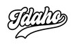 Idaho hand lettering design calligraphy vector, Idaho text vector trendy typography design	