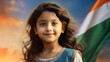 A Young Indian Girl Smiling Brightly. A fictional character created by Generative AI.