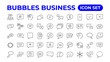 © artnazu - Speech bubbles icon set.Bubbles Business icon.Outline icon collection.